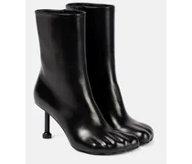 Balenciaga Ankle Boots Fetish aus Leder Schwarz