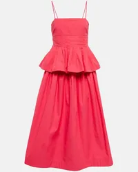 Co Midikleid aus Baumwolle Pink