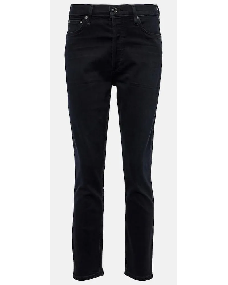 AGOLDE High-Rise Slim Jeans Nico Schwarz