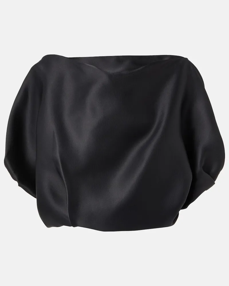 KHAITE Top Niles aus Seide Schwarz