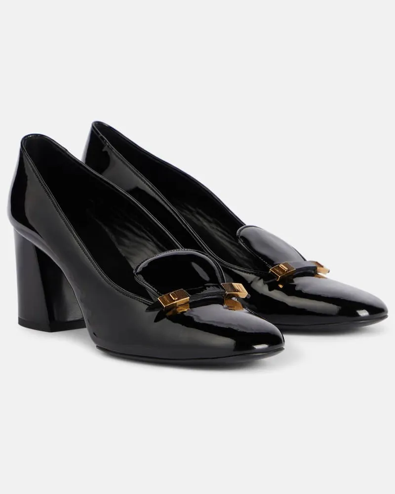 KHAITE Loafer-Pumps Elio aus Lackleder Schwarz