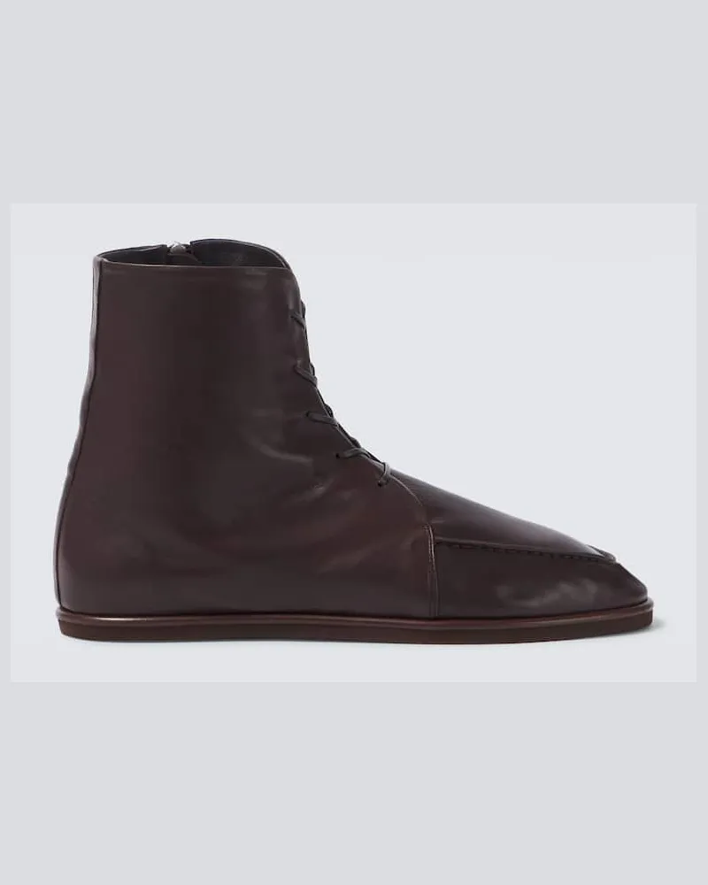 AURALEE Ankle Boots aus Leder Braun