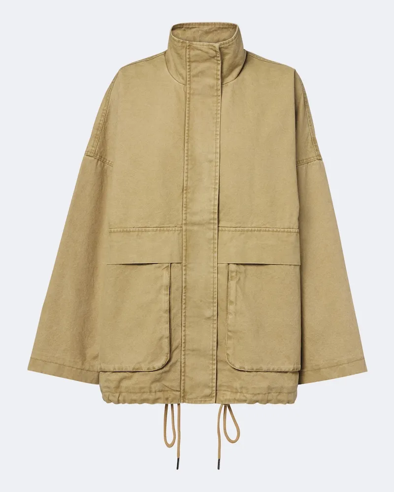 Velvet Parka Hunter aus Baumwolle Beige