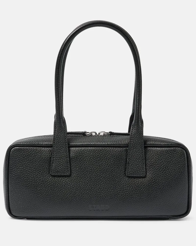 STAUD Schultertasche Dude Small aus Leder Schwarz