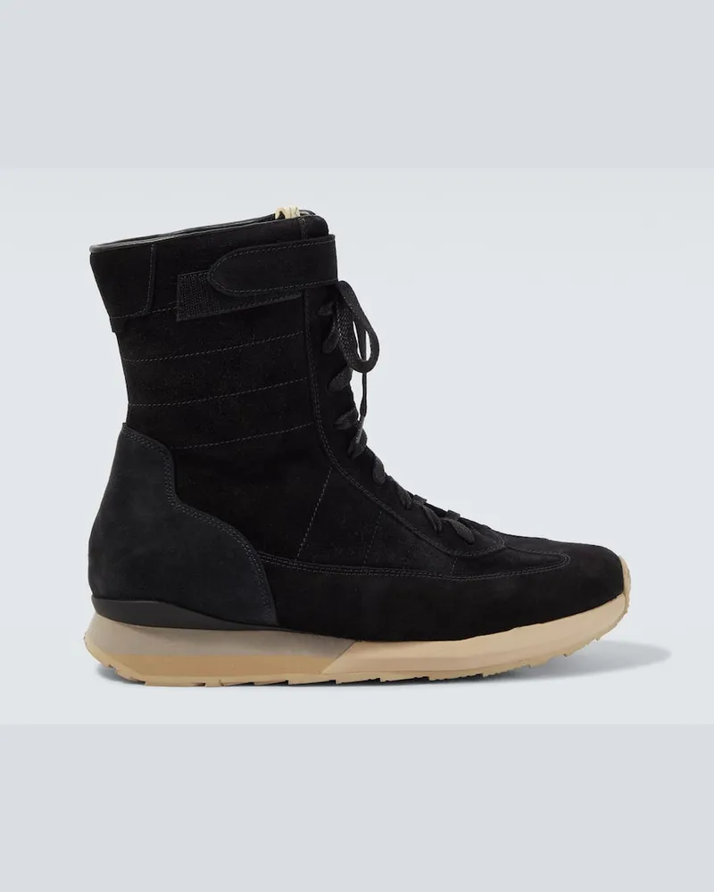 Visvim Ankle Boots Daytona aus Veloursleder Schwarz