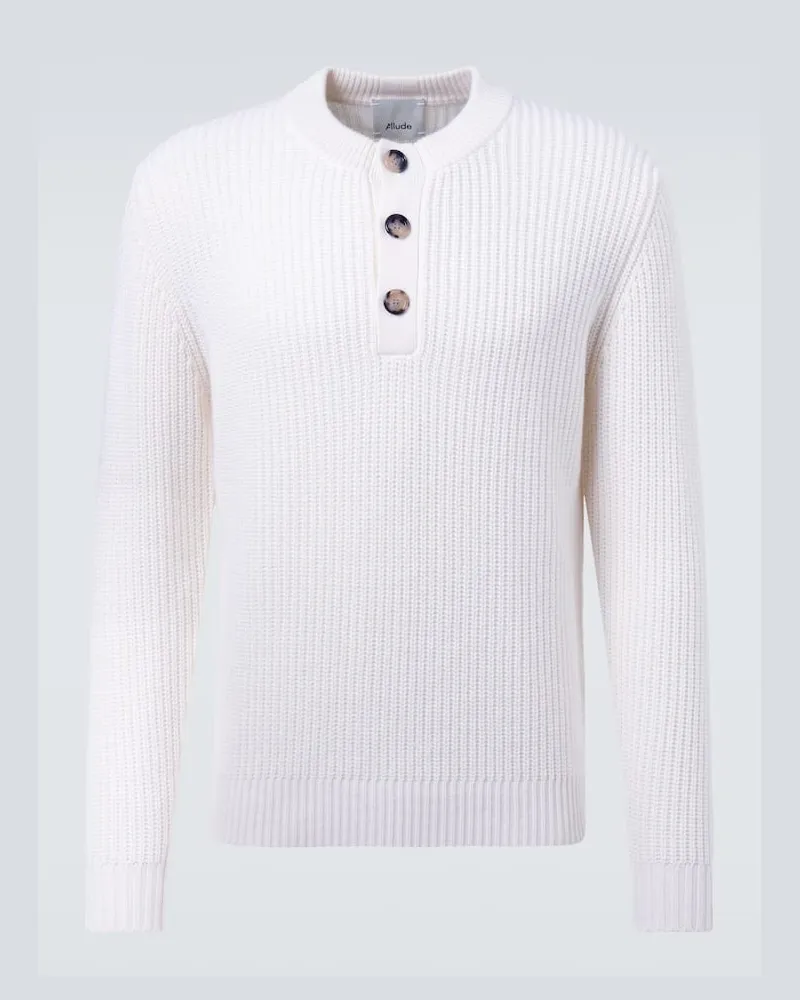 ALLUDE Pullover aus Wolle und Kaschmir Weiß