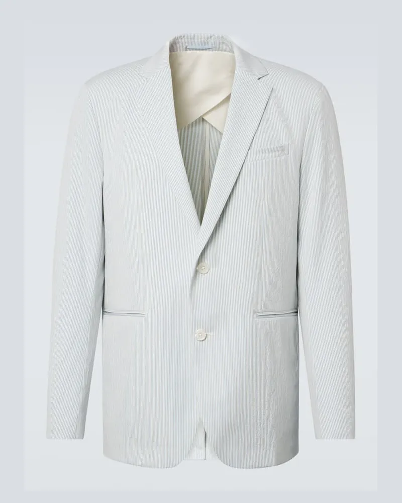 Orlebar Brown Blazer Garret aus Seersucker Blau