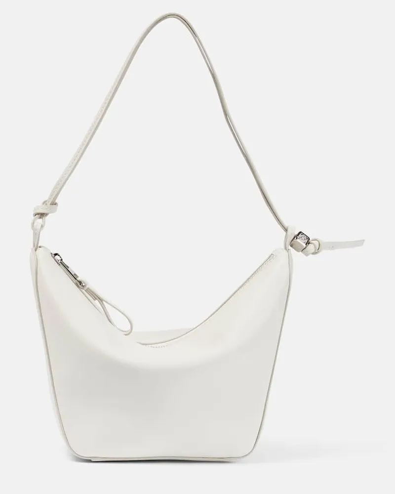 Loewe Schultertasche Hammock Mini aus Leder Weiß