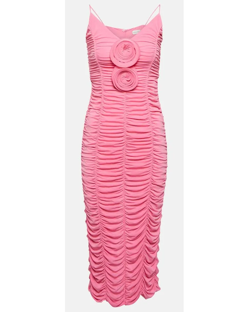 Magda Butrym Midikleid aus Jersey Pink