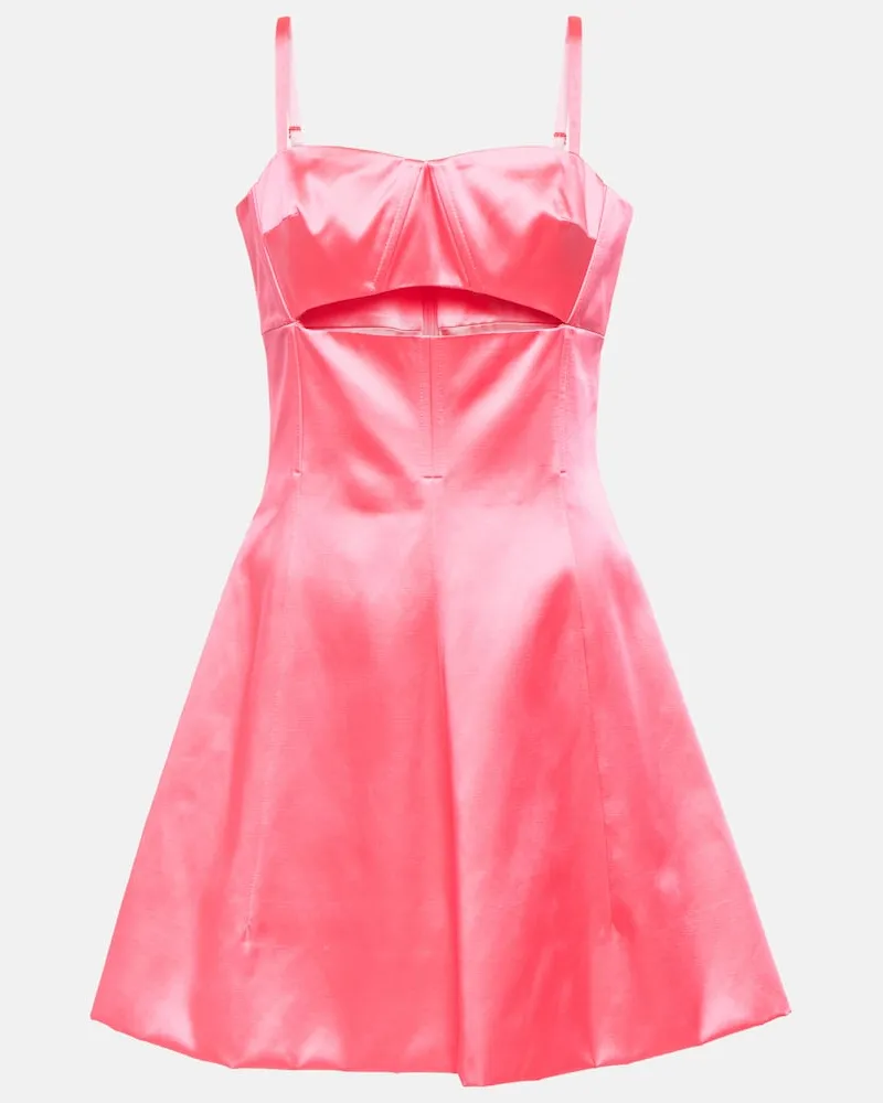 Patou Minikleid aus einem Baumwollgemisch Rosa