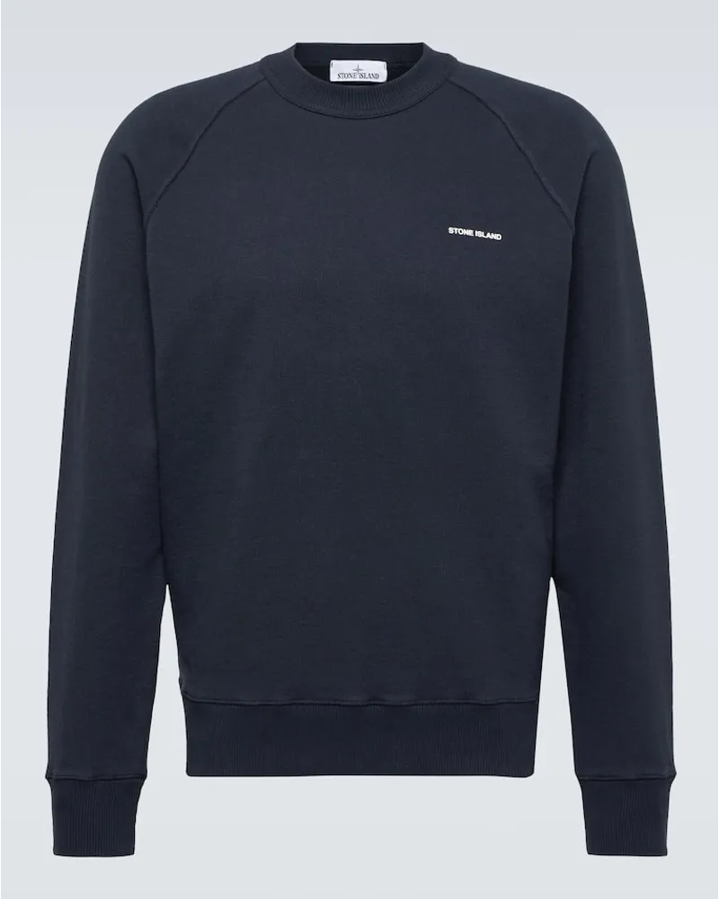 Stone Island Sweatshirt aus Baumwolle Blau