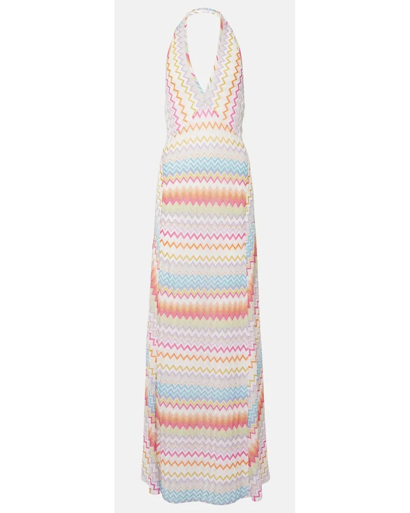 Missoni Maxikleid aus Haekelstrick Multicolor