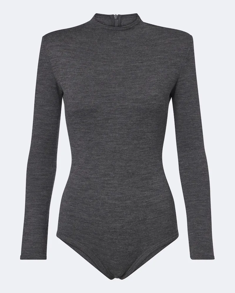 Jil Sander Bodysuit aus Wolle Grau