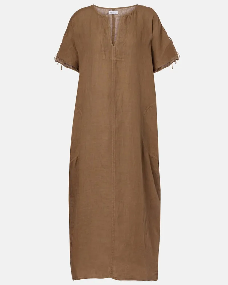 Velvet Kaftan Maeve aus Leinen Braun