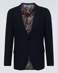 Etro Blazer aus Baumwolle Blau