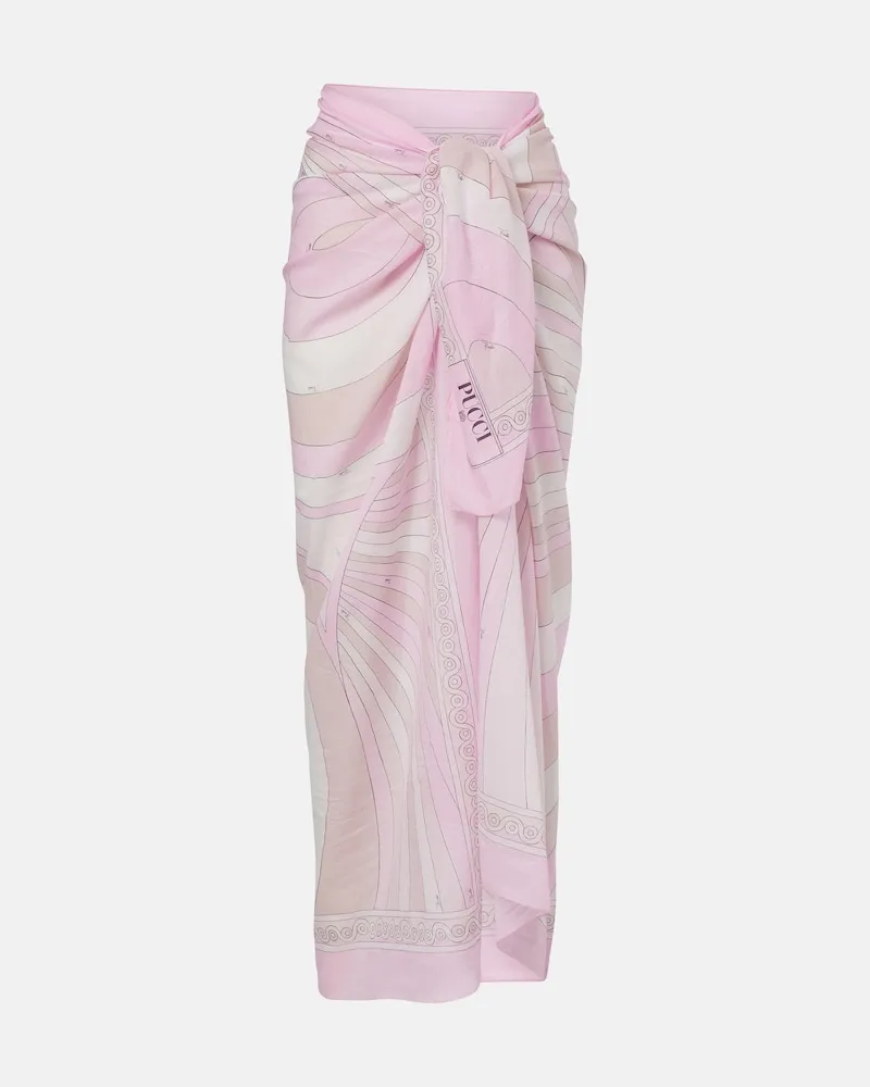 Emilio Pucci Pareo Iride aus Baumwolle Rosa