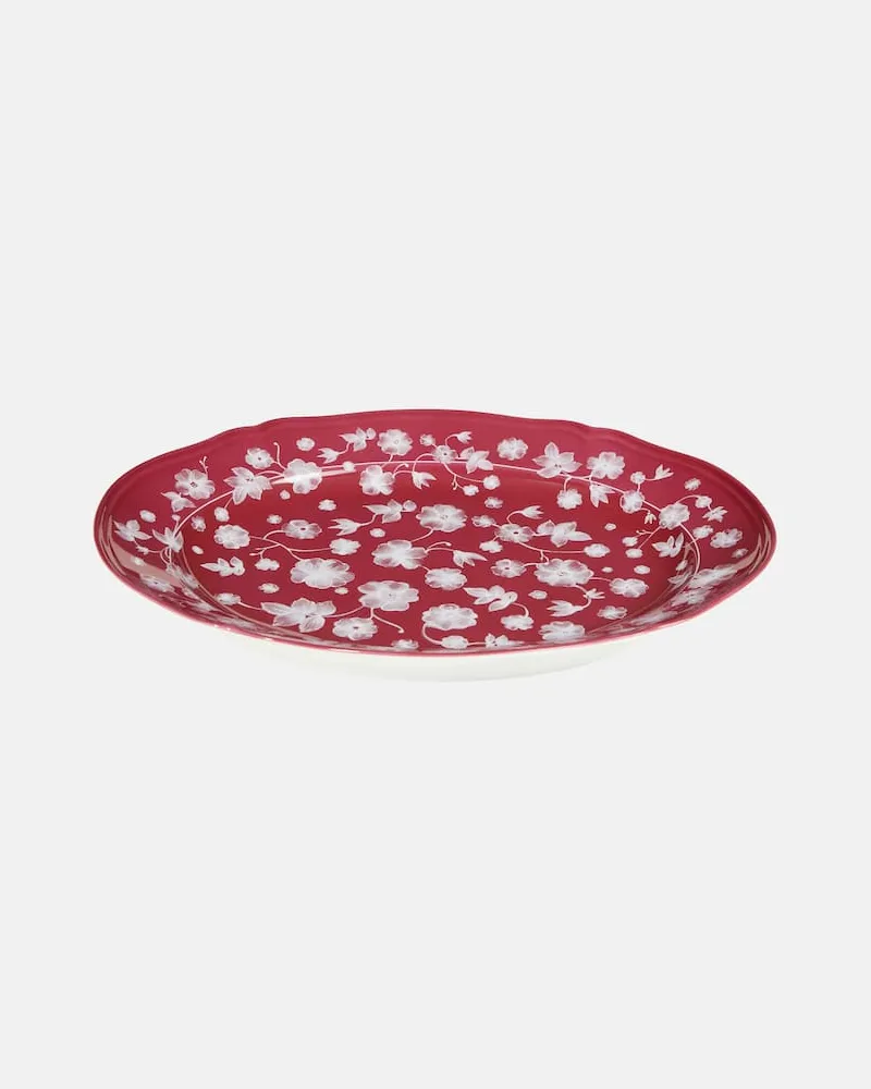 CABANA X Ginori 1735 Servierplatte Floral Rot