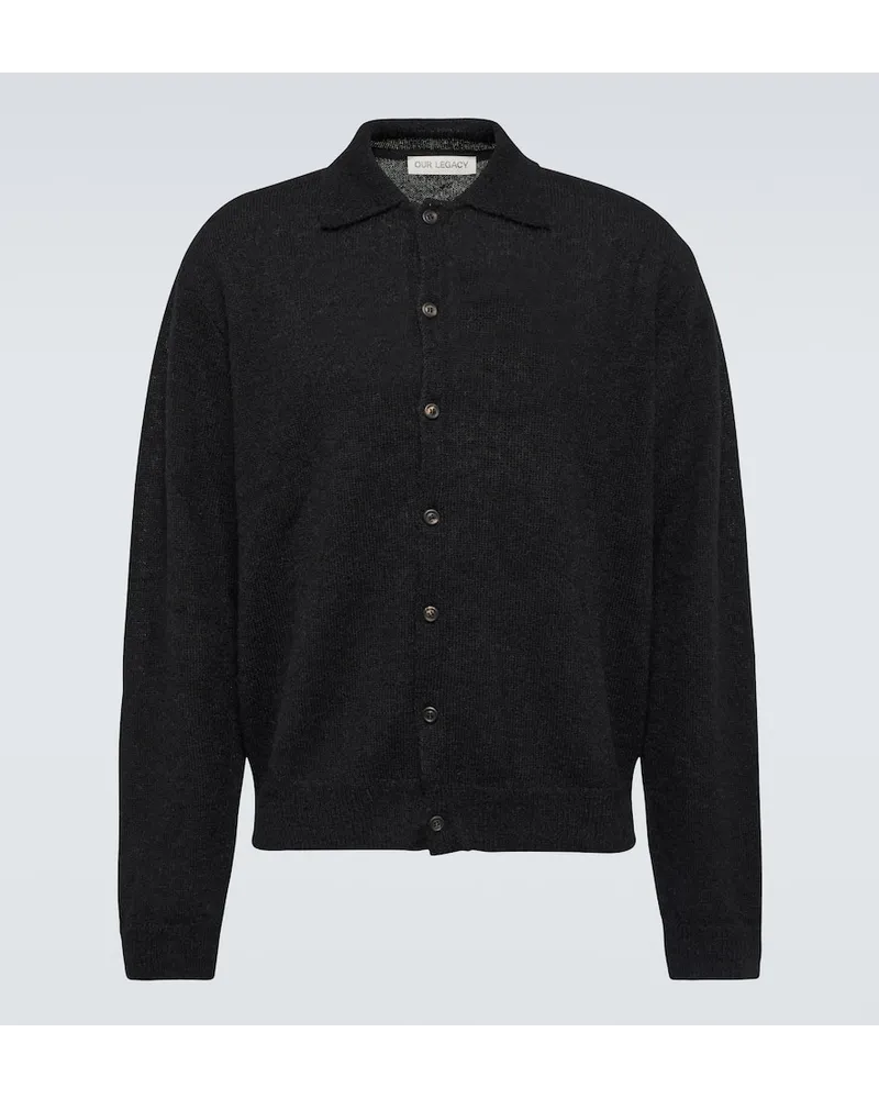 Our Legacy Cardigan aus einem Alpakawollgemisch Schwarz