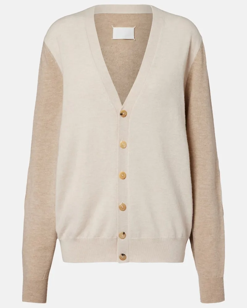 Maison Margiela Cardigan aus Wolle Beige