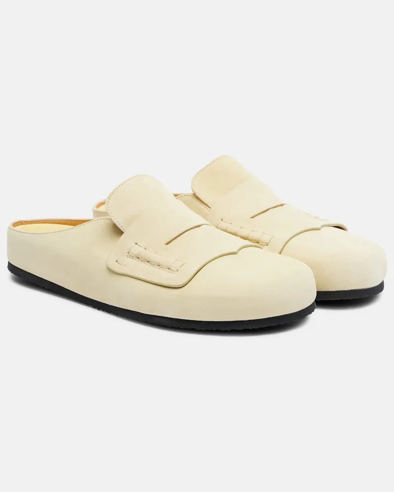 Jacquemus Slippers Mocassins aus Veloursleder Gelb