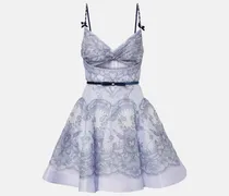 Minikleid Crush Twist Front mit Kristallen
