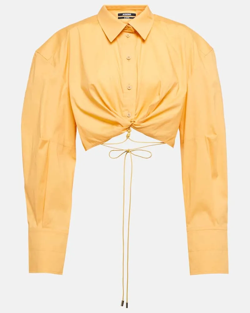 Jacquemus Hemd La Chemise Plidao aus Popeline Gelb