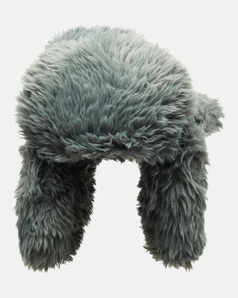 RUSLAN BAGINSKIY Mütze aus Faux Fur Grau
