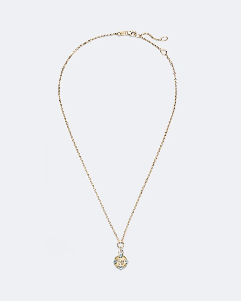 FOUNDRAE Halskette Reverie aus 18kt Gelbgold mit Diamanten und Topasen Gold