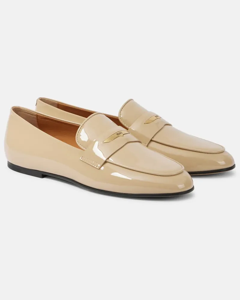 TOD'S Loafers aus Lackleder Beige