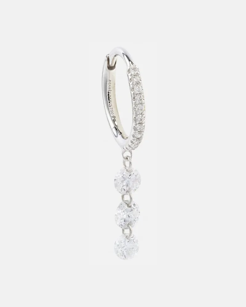 PERSEE Persée Einzelner Ohrring aus 18kt Weißgold mit Diamanten Weiß