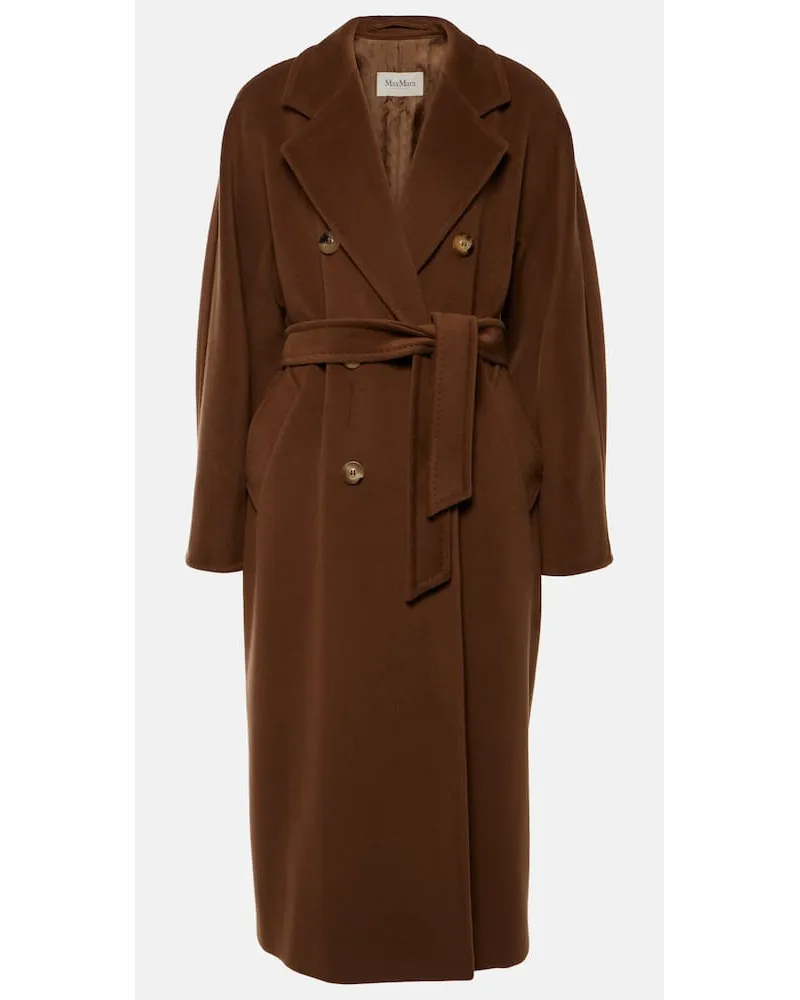 Max Mara Mantel 101801 Icon aus Wolle und Kaschmir Braun