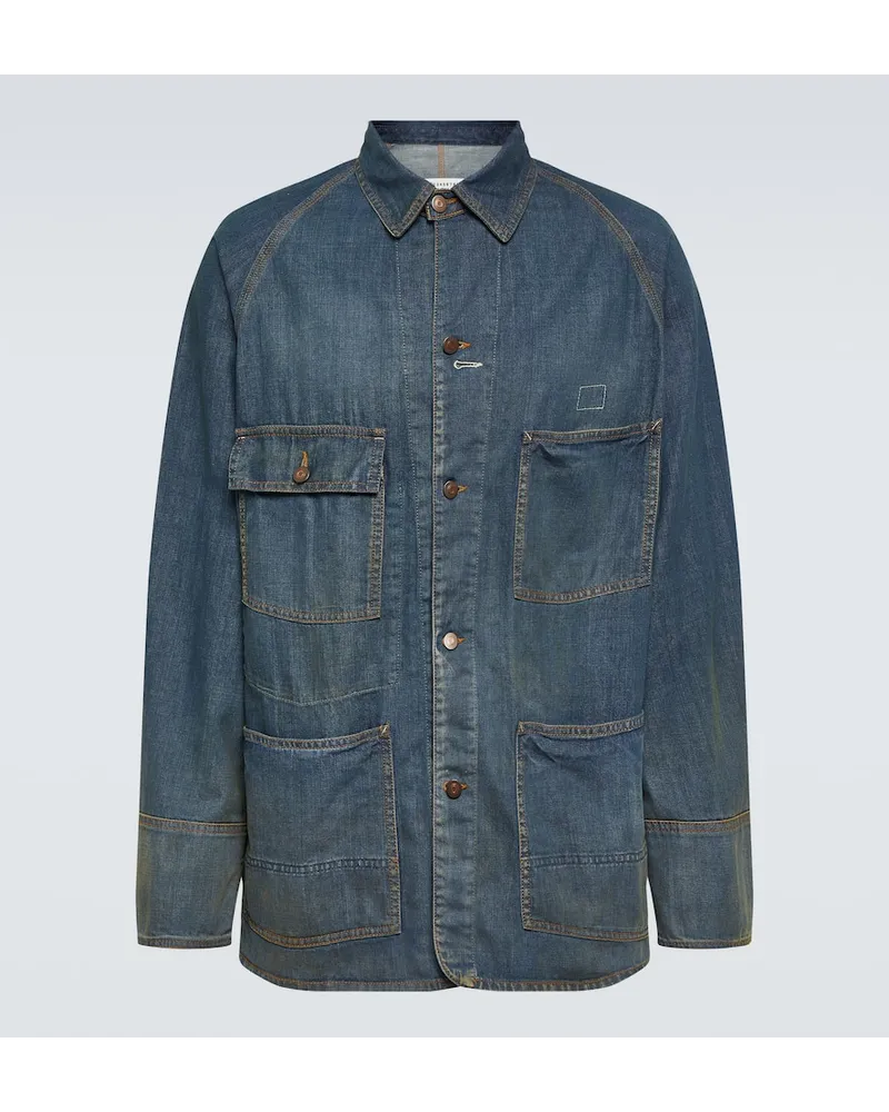 Maison Margiela Hemdjacke aus Denim Blau