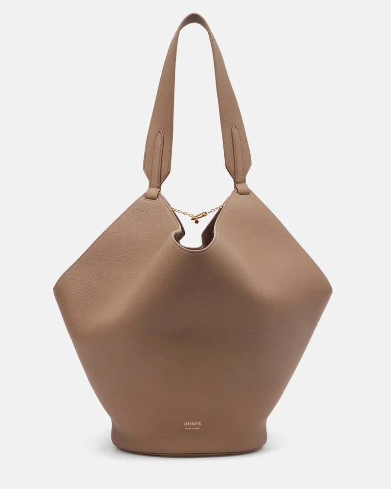 KHAITE Tote Bag Lotus Small aus Leder Braun