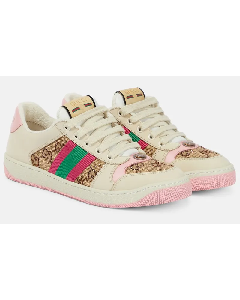 Gucci Sneakers Screener mit Leder Multicolor