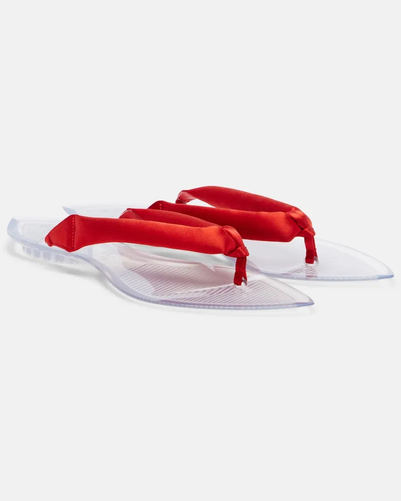 Alaïa Alaïa Sandalen Invisible aus Satin Rot