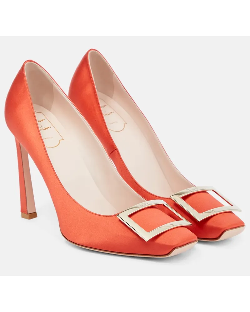 Roger Vivier Pumps Trompette aus Satin Orange