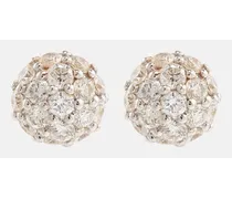 Ohrringe Dainty Mirror Ball aus 10kt Gelbgold mit Diamanten
