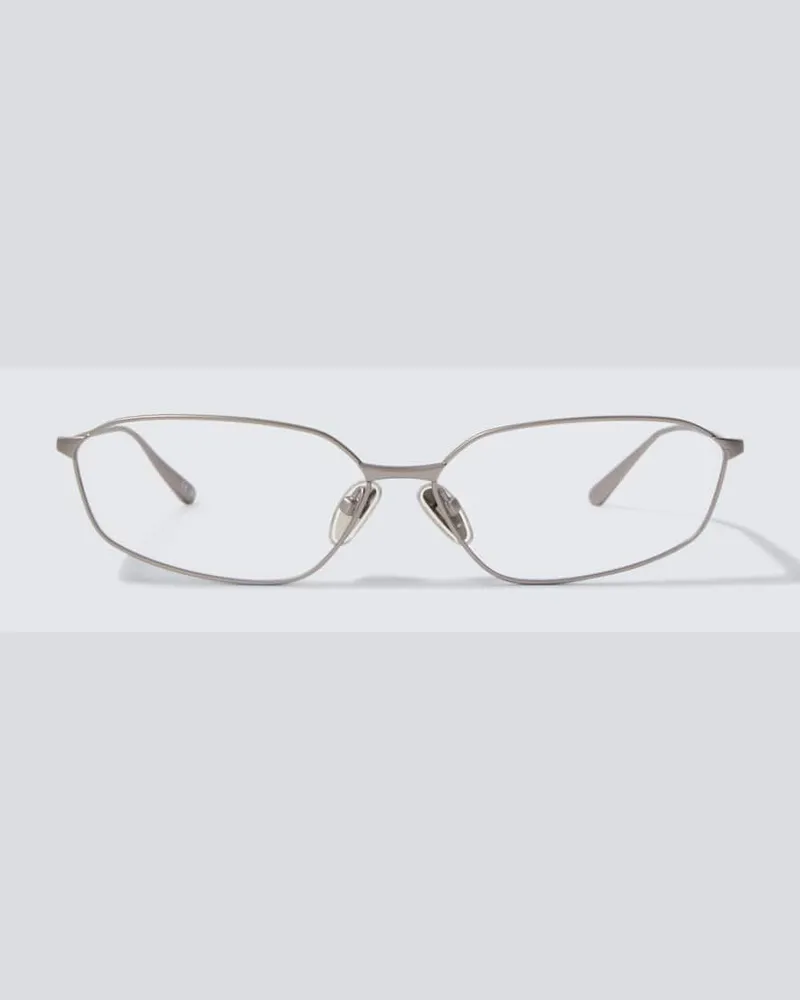 Balenciaga Eckige Brille Edition Silber