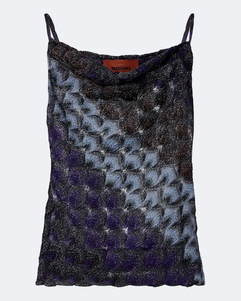 Missoni Top aus Lamé Violett