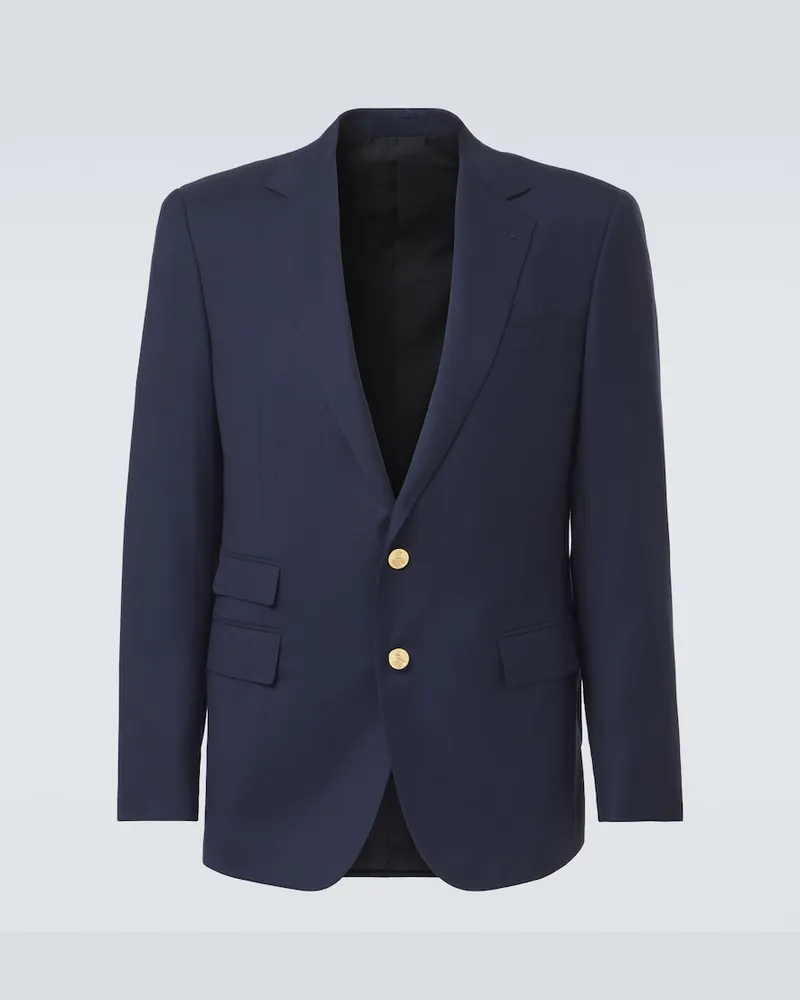 Ralph Lauren Blazer Gregory aus Wolle Blau