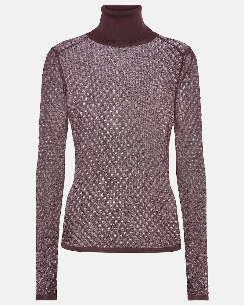 Chloé Chloé Top aus Spitze Burgunderrot