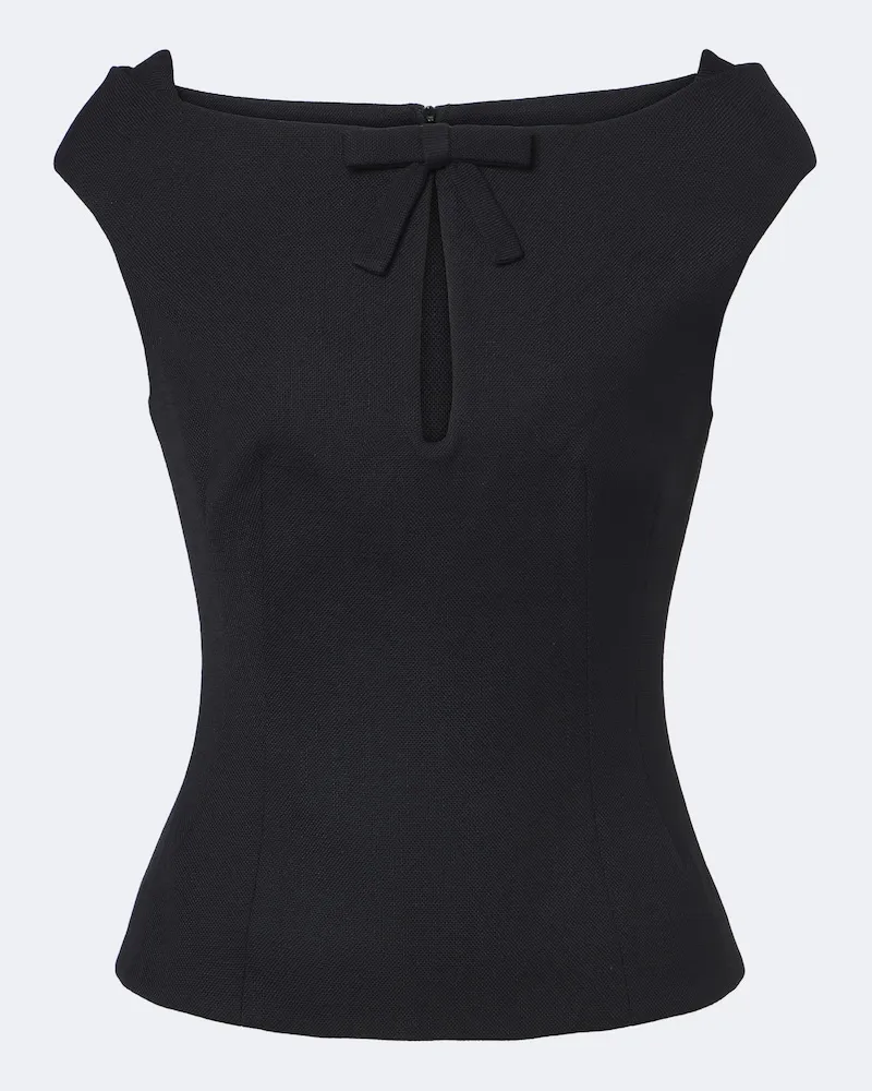 SHUSHU/TONG Off-Shoulder-Top Blau