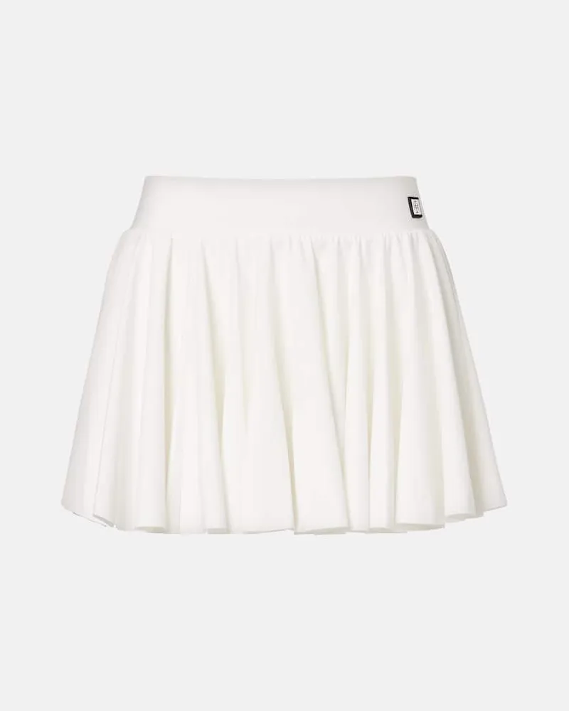 Tory Burch Tennis Minirock T Monogram aus Jersey Weiß