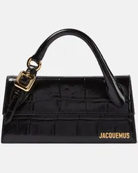 Jacquemus Schultertasche Le Chiquito Long Boucle aus Leder Schwarz