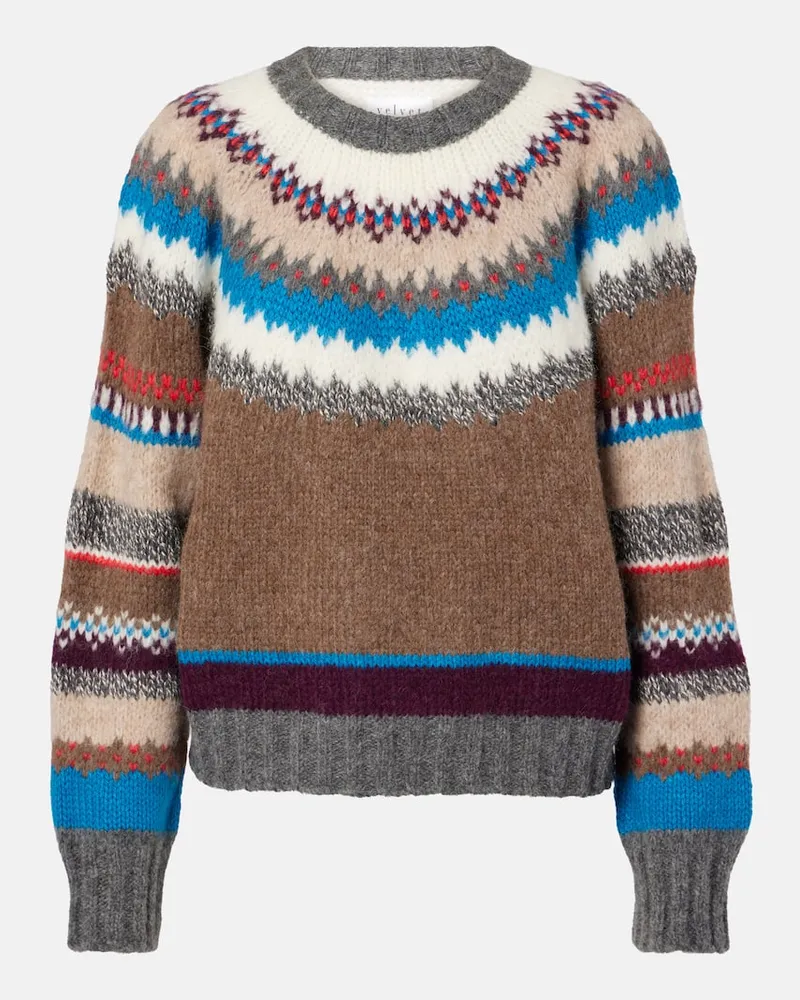 Velvet Pullover Kella aus einem Alpakawollgemisch Multicolor