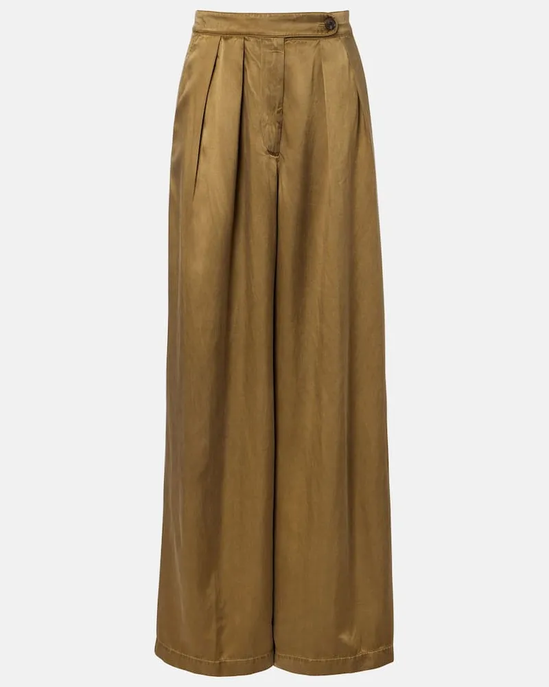 Dries van Noten High-Rise-Hose Braun