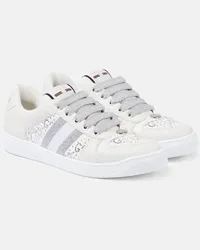 Gucci Verzierte Sneakers Screener aus Leder Weiss