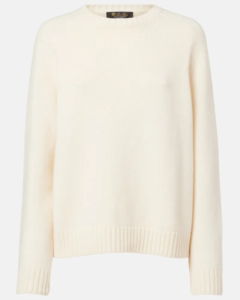 Loro Piana Pullover Neo Parksville aus Kaschmir Weiß