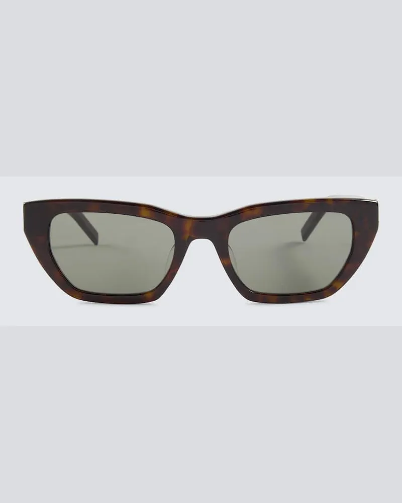 Saint Laurent Eckige Sonnenbrille Braun