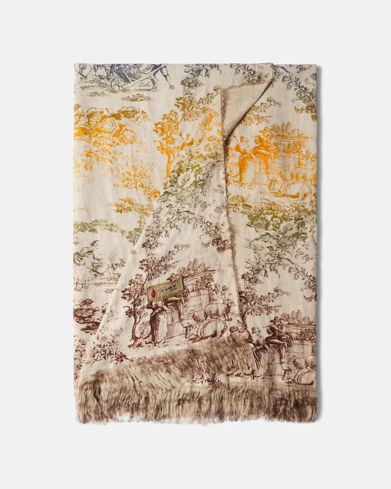 The House of Lyria Tischdecke Sollievo aus Leinen Beige